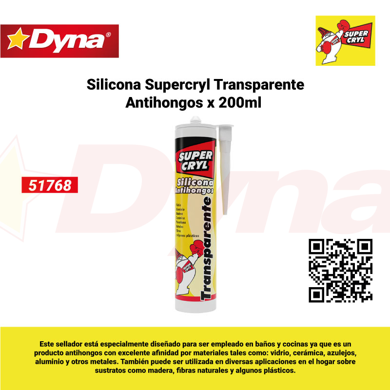 Silicona Antihongos Transparente 280ml 56601101 Corneta - Dyna