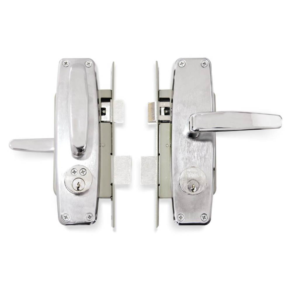Juego Cerradura Incrustar 45mm L370 Clásica US26 Acabado Cromo Satin 4004
