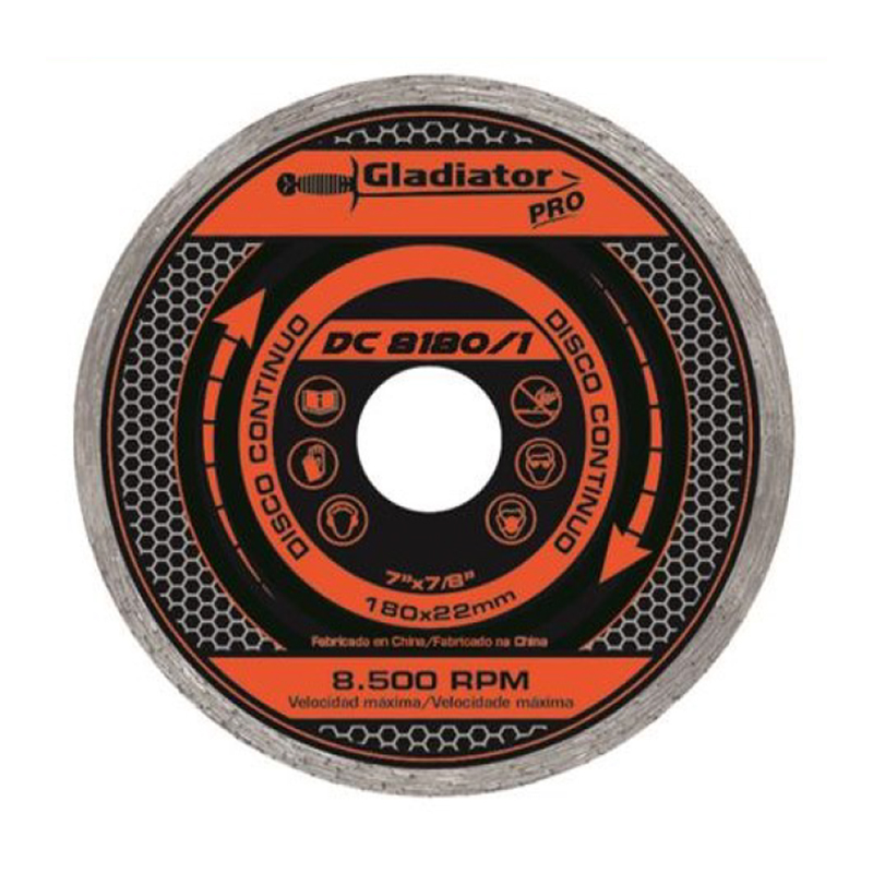 Disco Diamantado Continuo 7" X 7/8" DC8180/1