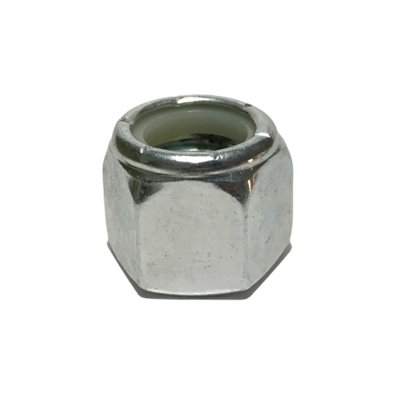 Tuerca Hexagonal, Zincada, Grado 2, De Seguridad, 1/4"