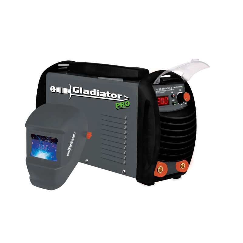 Soldador Inversor para Electrodo 200 Amperios 20-170A@110V 20-200A@220V + Careta  IE 8200/6/170 KM