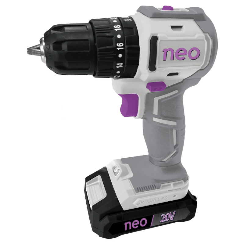 Taladro Percutor Inalambrico Sin Escobillas de 1/2"  + Accesorios+ 1 Batería de 20 Voltios 2Ah+ 1 Cargador de 2,2A TP1013/1/20 K1