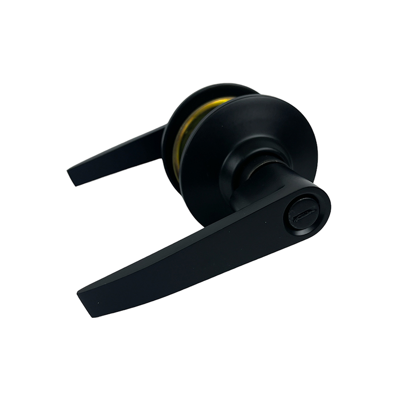 Cerradura Cilindrica Para Bano Con Manija Metalica De Acabado Negro Cadiz Caja