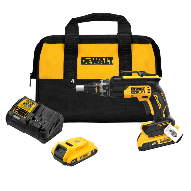 Taladro Atornillador Inalambrico 20V para Drywall sin escobillas + 2 baterias 2 Ah+ 1 Cargador + 1 Maletín DCF630D2-B3 (PE)