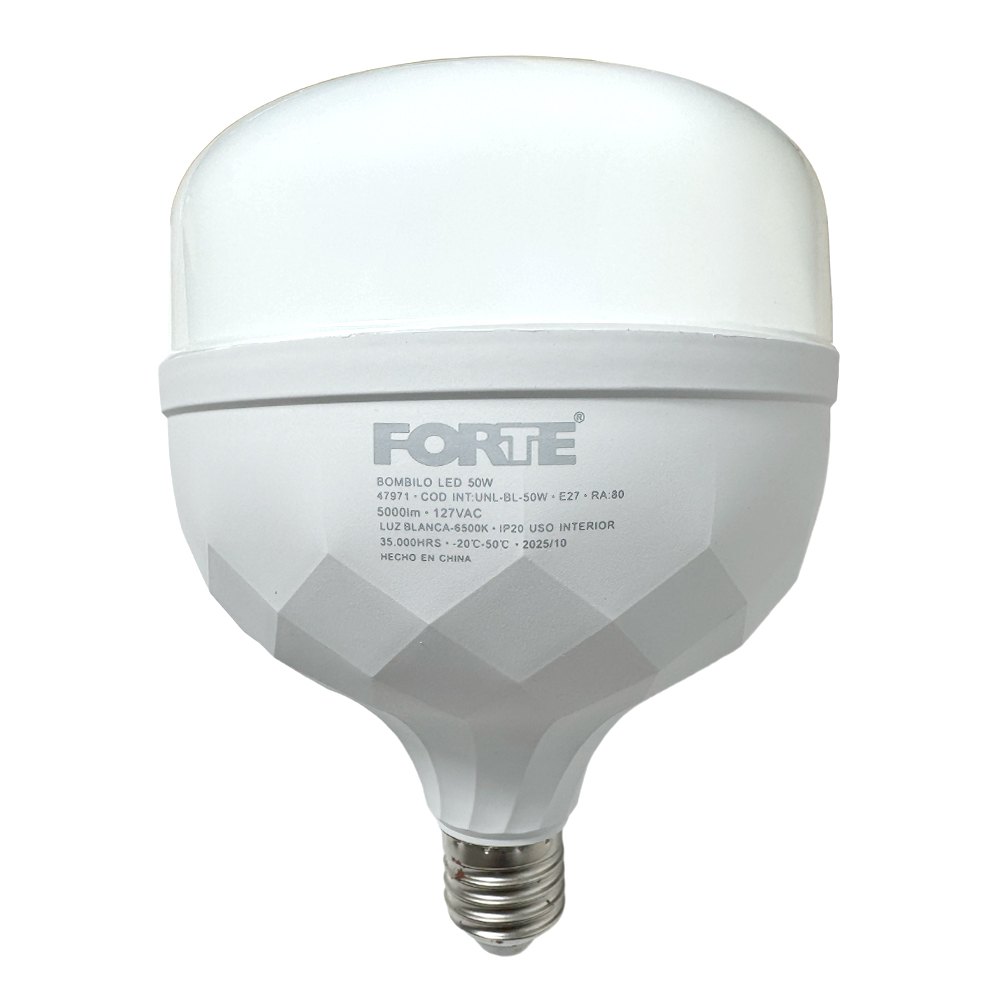 Bombillo Led Alta Potencia Luz Blanca 50W E27