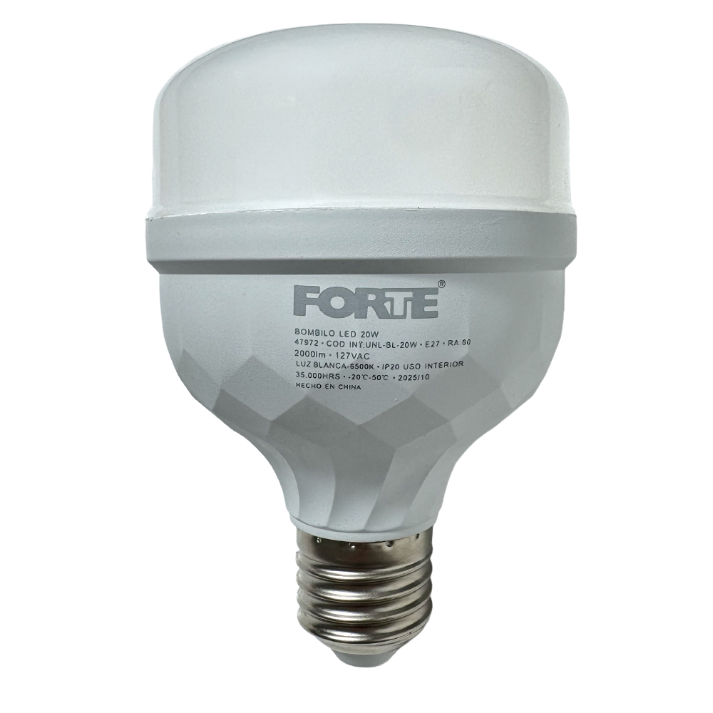 Bombillo Led Alta Potencia Luz Blanca 20w E27 