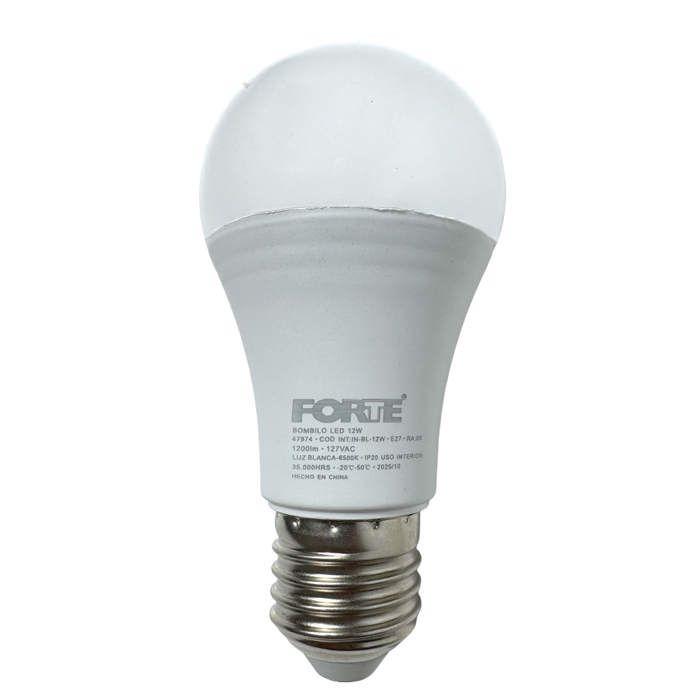 Bombillo Led Luz Blanca 12W E27