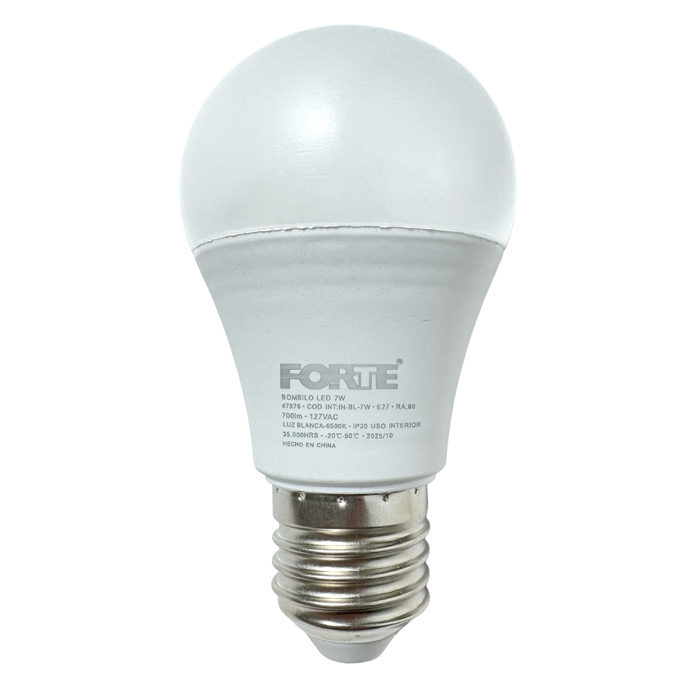 Bombillo Led Luz Blanca 7W E27
