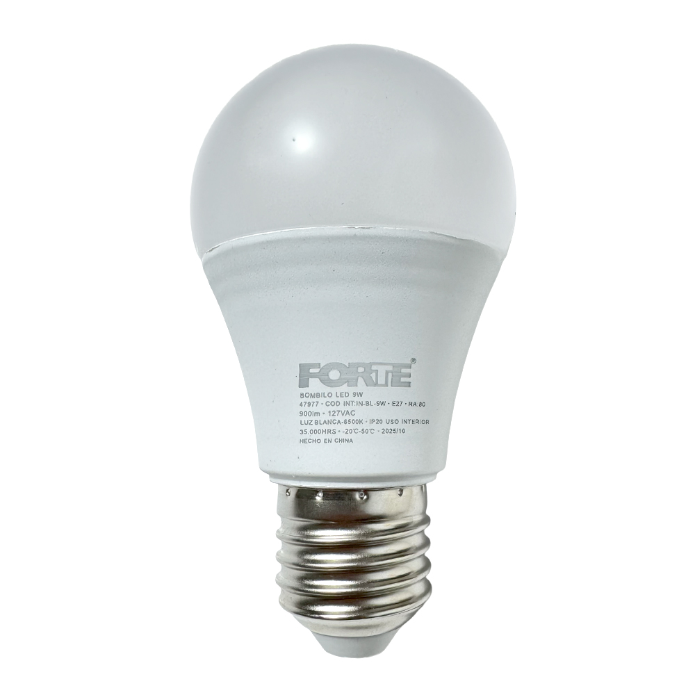 Bombillo Led Luz Blanca 9W E27