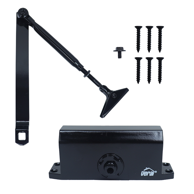 Cierra Puerta Aluminio Hidraulico Color Negro 40 Kilos