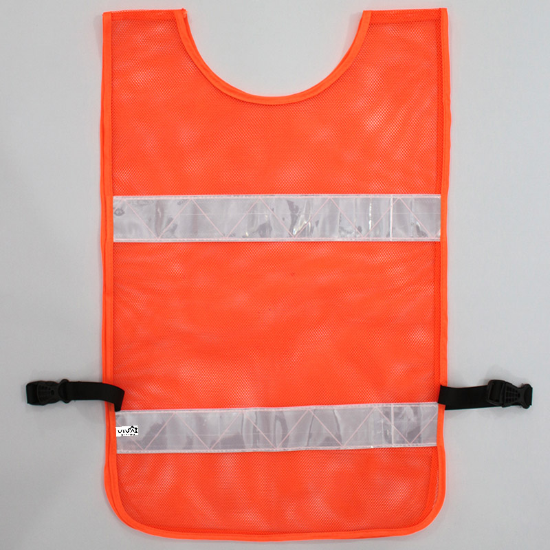 Chaleco Reflectivo Malla Tipo Peto Fluorescente Color Naranja 1501-1
