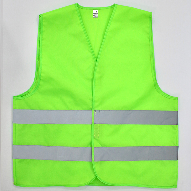 Chaleco Reflectivo De Poliéster Básico Fluorescente Color Verde 1004-3