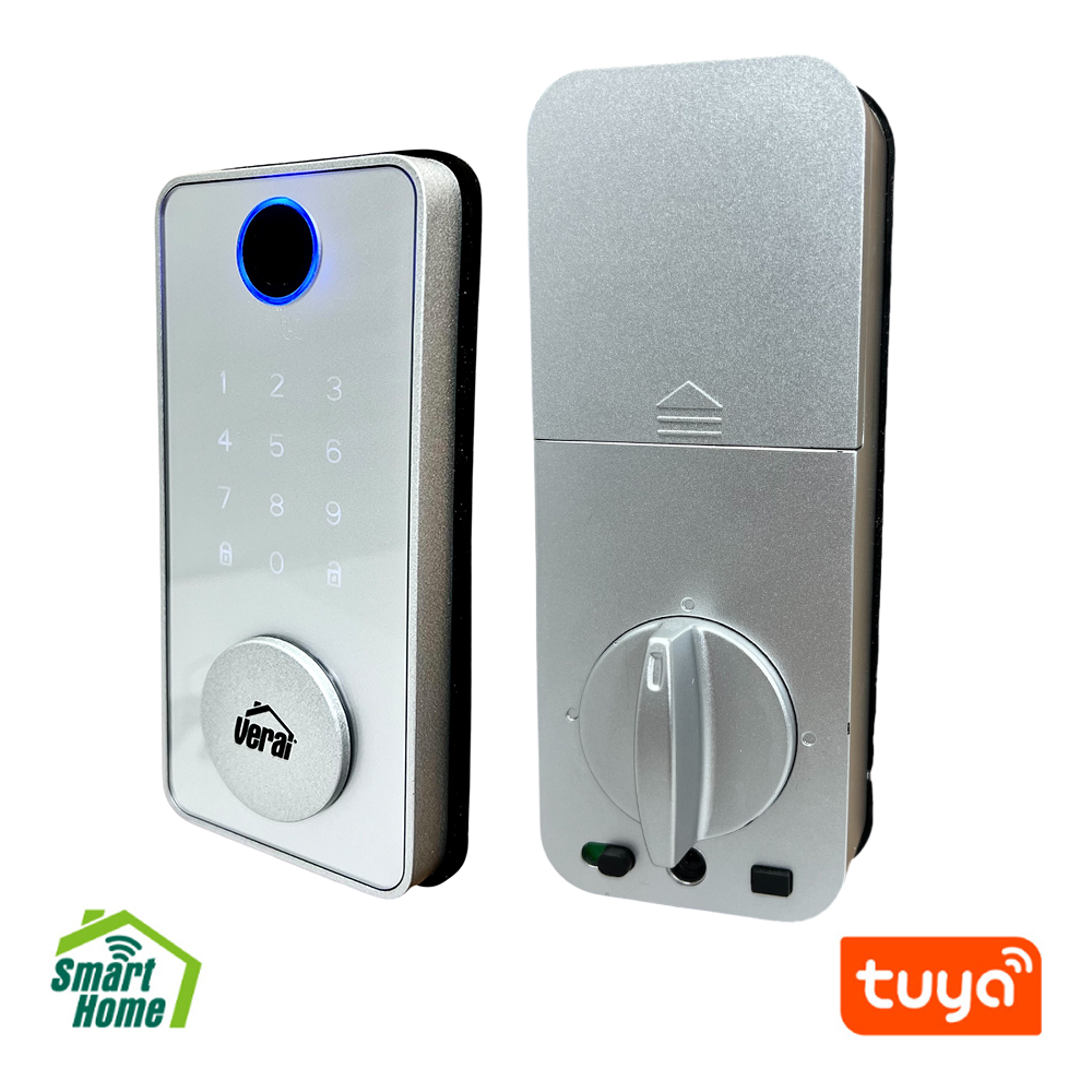 Cerrojo Inteligente Pantalla Tactil Para Entrada Principal Bluetooth Acabado Silver