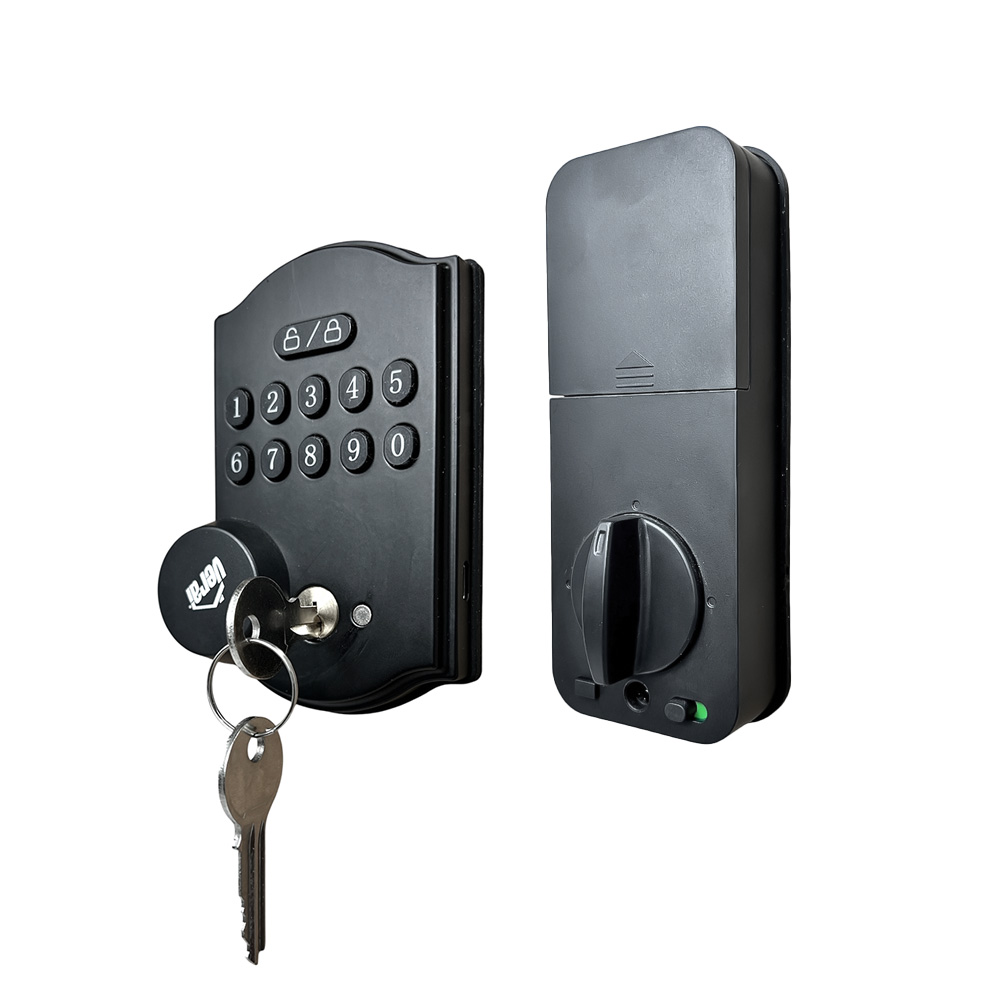 Cerrojo Electronico con Teclado Numerico Para Entrada Principal Acabado Negro