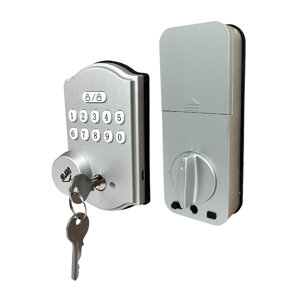 Cerrojo Electronico  con Teclado Numerico Para Entrada Principal Acabado Plateado