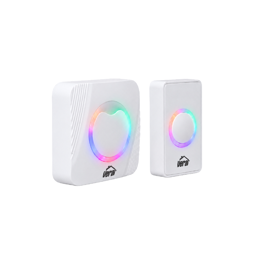Timbre Inalambrico 110v Con 36 Melodias y Luces de Colores  CR-M017AC