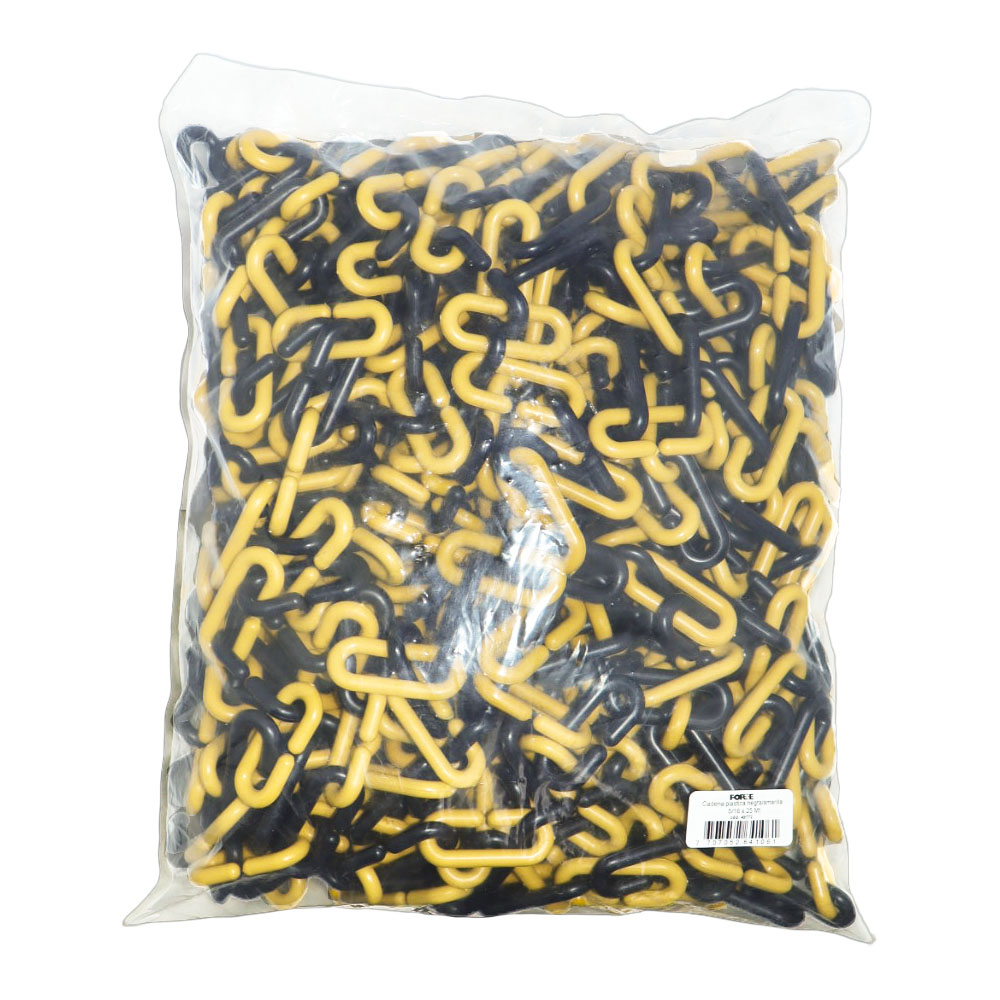 Cadena Plastica Negra/Amarilla De 5/16 x 25 m