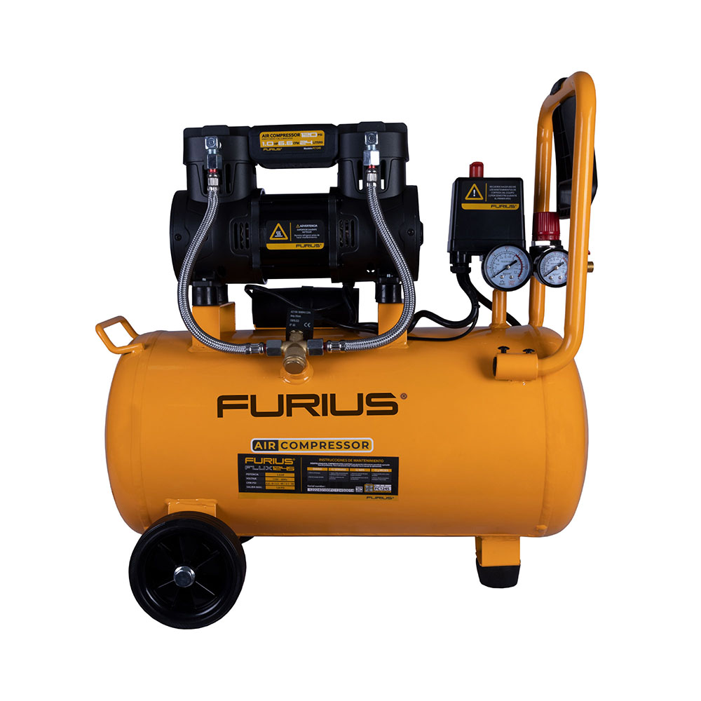 Compresor Libre De Aceite 24 Litros 1.5HP 120 PSI FC124S