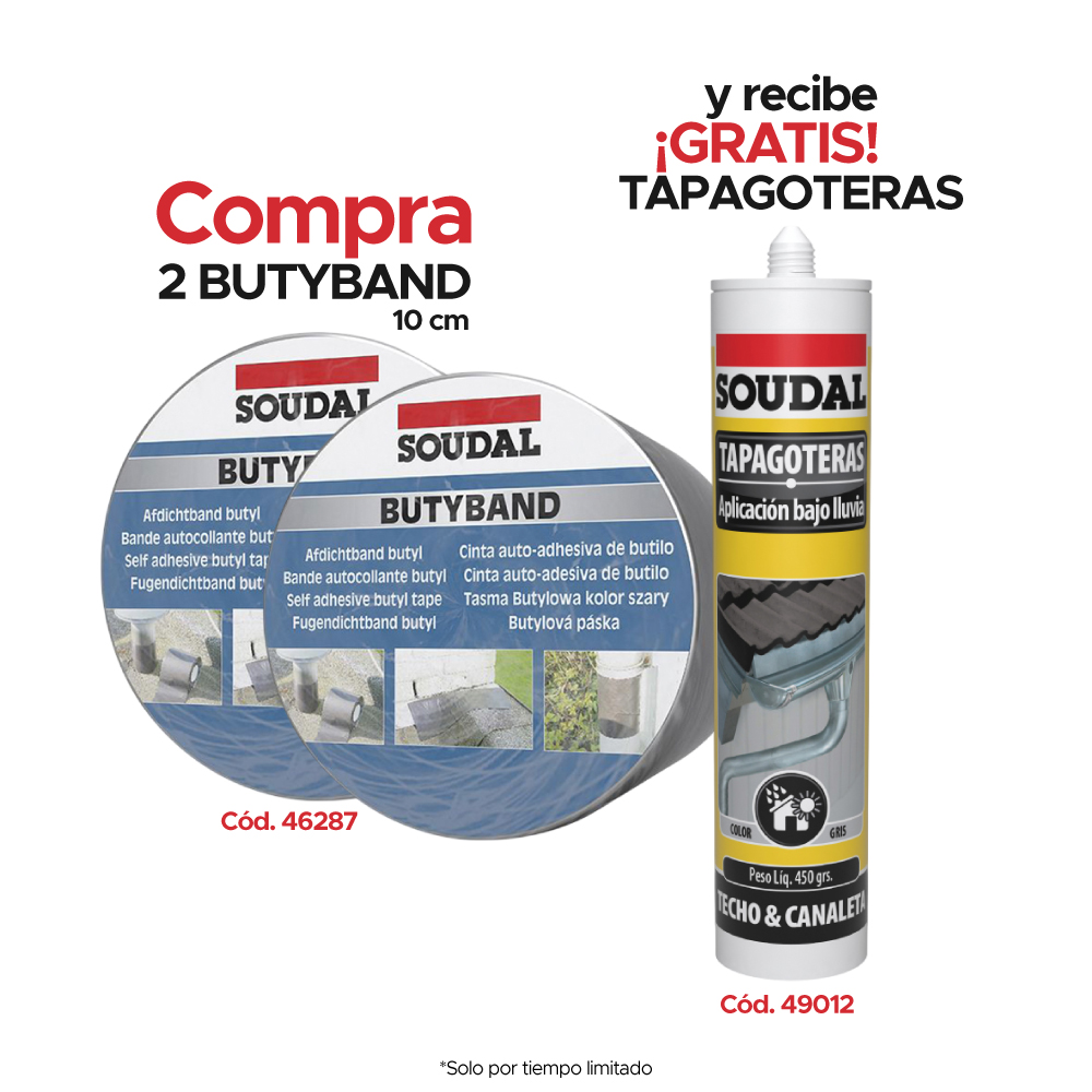 Combo: 2 Cintas Butyband de 10 cms + 1 Tapagoteras de Regalo C90090