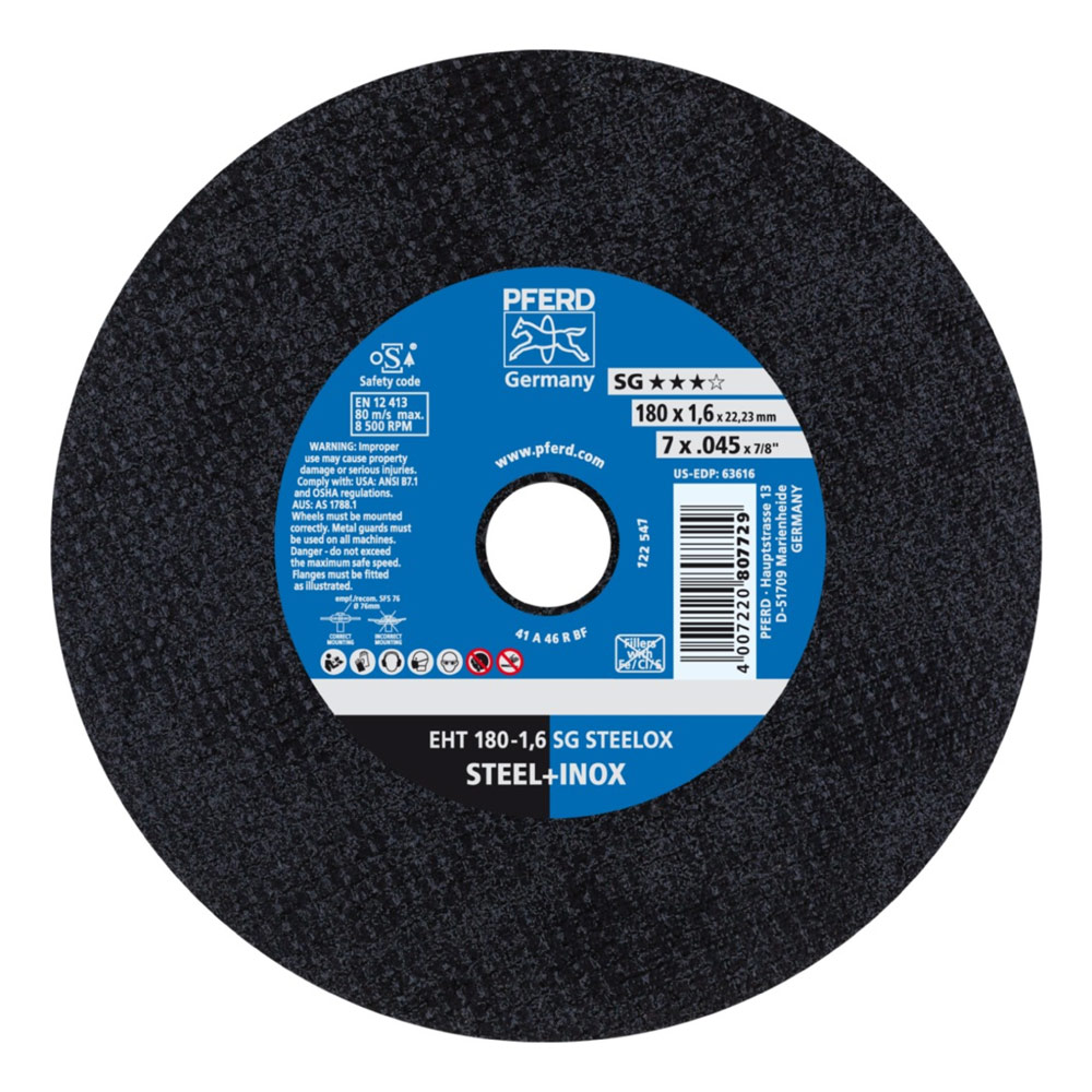 Disco Fino T1 7"X1/16"X7/8" Sg Para Acero / Acero Inoxidable 61326410