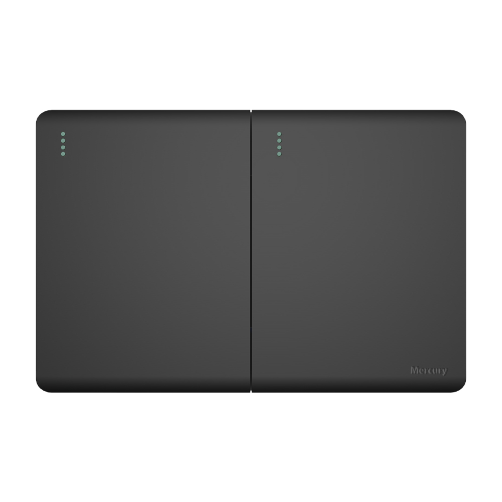 Interruptor Doble Conmutable de Incrustar Infinity Black ETI266