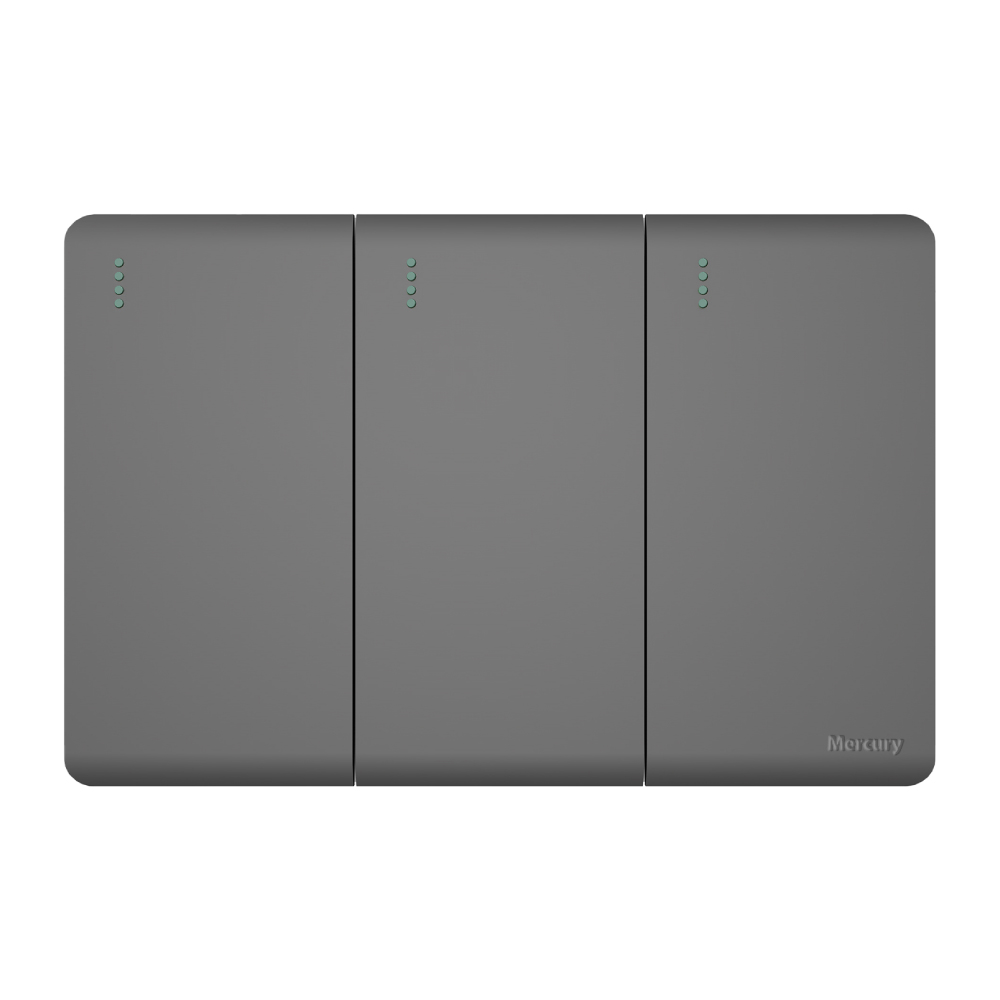 Interruptor Triple Conmutable de Incrustar Infinity Silver ETI285
