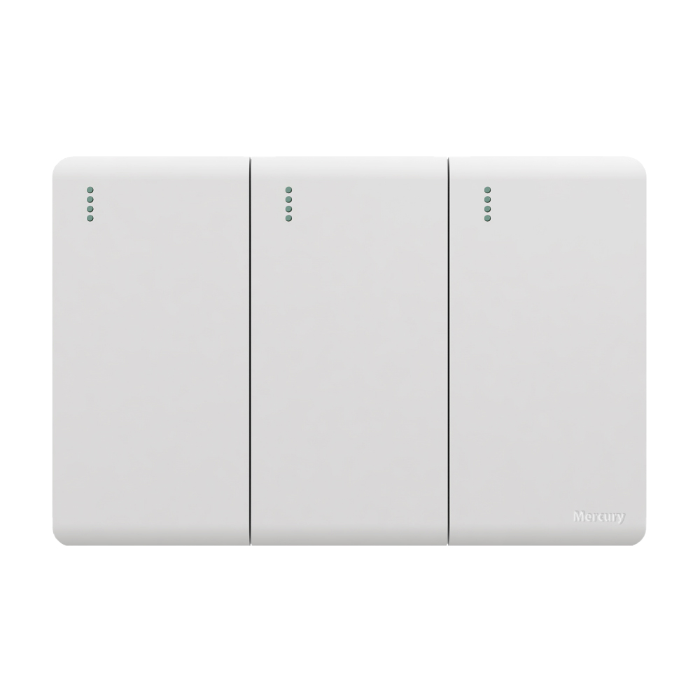 Interruptor Triple Conmutable de Incrustar Infinity White ETI258