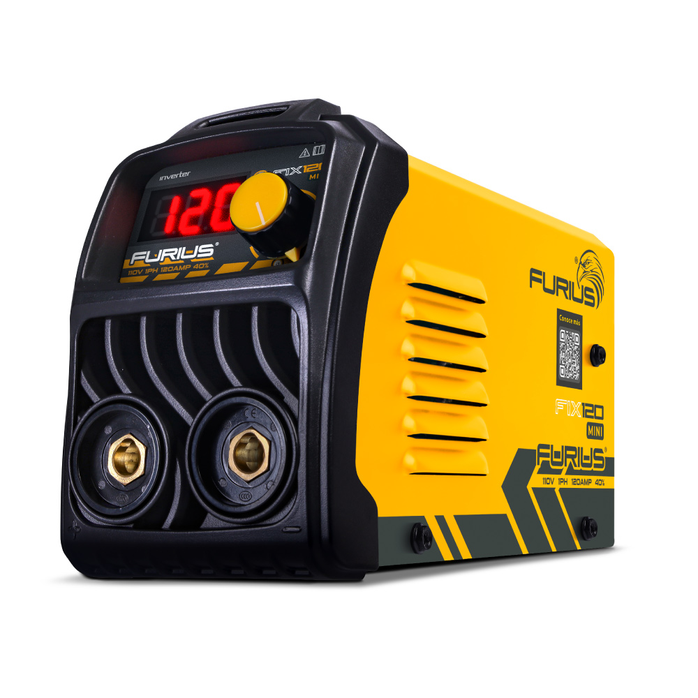 Soldador Inversor De Electrodo 120A (110V)  Máximo 1/8", Ciclo de 40% FW120M