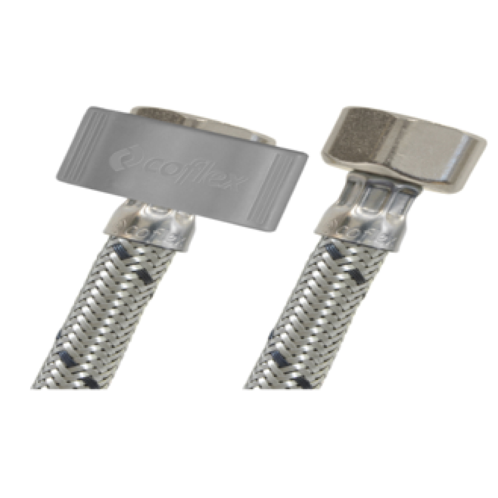 Acople Acero Lavamanos/Lavaplatos 1/2" X 1/2" 60Cm EAL-A60-CO