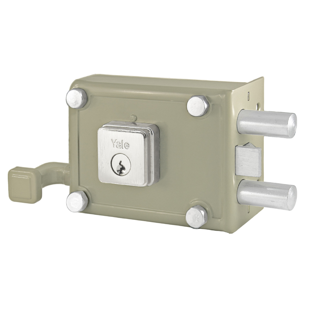 Cerradura de Sobreponer 9877 70mm Lado Izquierdo Color Beige 3004