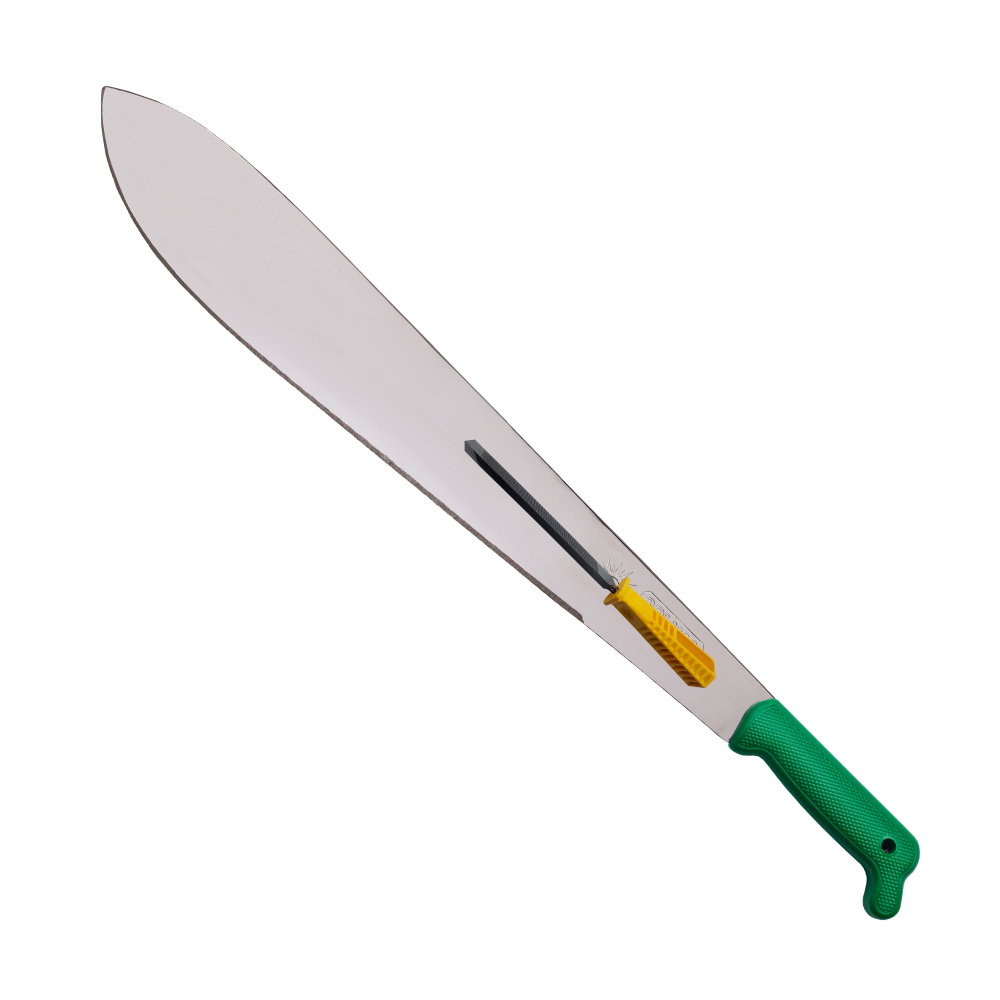 Machete Tres Canales Hoja Niquelada 164 20" Cacha Fundida Verde + Lima 65957720