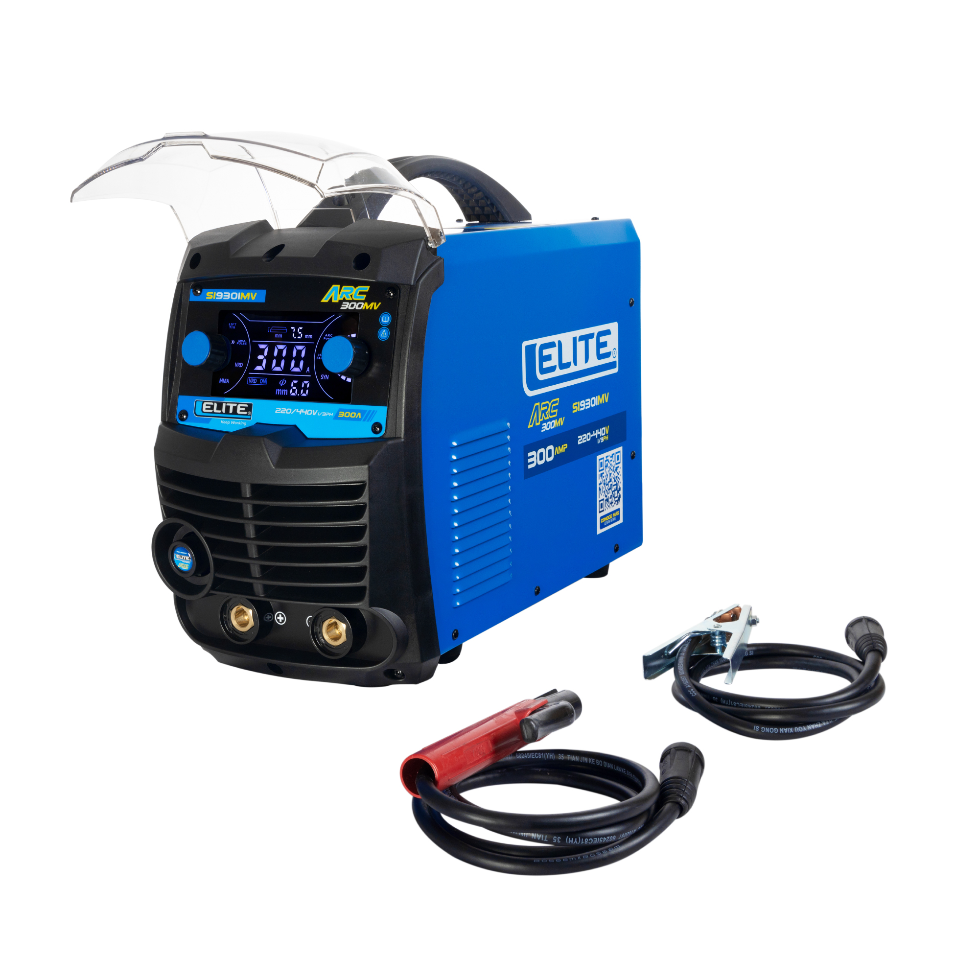 Soldador Inversor Elite Arc 300 Mv Multiproceso 300a 220v/440v SI9301MV