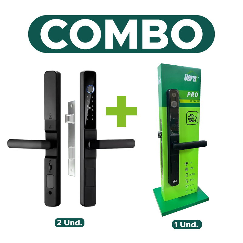 3 Cerradura Inteligente Tactil Manija Y02 PRO + Exhibidor Cerradura Inteligente PRO Y02