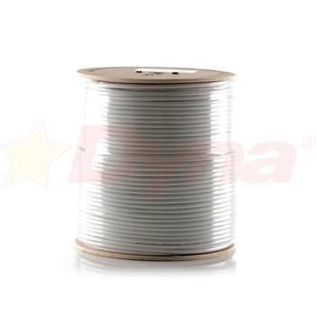 Cable Coaxial Blanco Uso Interior RG6-U 95%  x305 MTS - ECA05