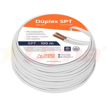 Cable Duplex SPT 2X18 AWG Blanco 100 MT 60269