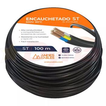 Cable Encauchetado THW 2X10 AWG 100 Metros 68100