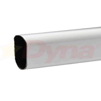 Tubo Ovalado  En Acero Pintado Blanco de 15 x 30 mm x 3m TACBLANOV