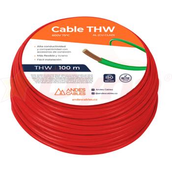 Cable Flexible THW 18 AWG Rojo 100 Metros 90419