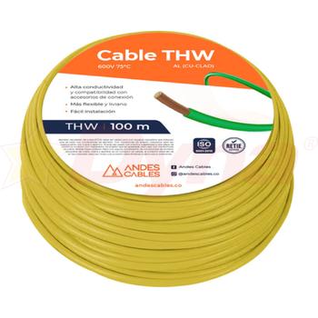 Cable Flexible THW 18 AWG Amarillo 100 Metros 90716