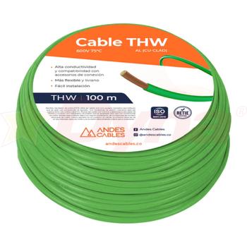 Cable Flexible THW 16 AWG Verde 100 Metros 85323